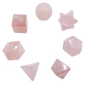 Sacred Geometry Set (7 Piece Rose Quartz)