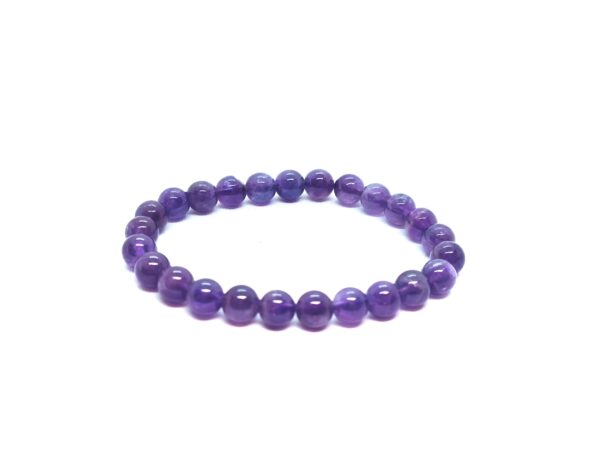 Amethyst Polished 8mm Bead Bracelet