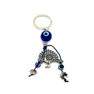 Peacock Turkish Eye Key Ring (A)