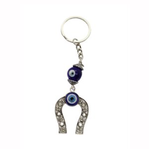 Horseshoe Turkish Eye Key Ring