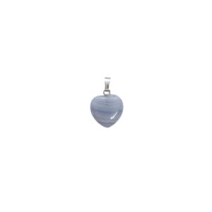 Blue Lace Agate Heart Pendant