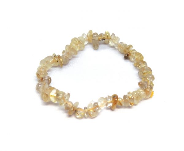 Rutilated Quartz Chip Bracelet