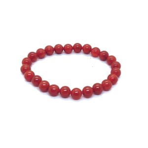 Carnelian 8mm Polished Bead Bracelet