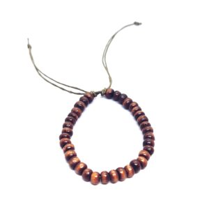 Wooden Bead Drawstring Bracelet