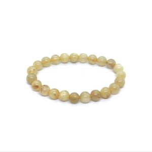 Rutilated Quartz 8mm Polished Bead Bracelet