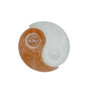 Selenite Yin and Yang Candle Holder