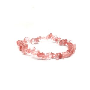 Strawberry Quartz Chip Bracelet