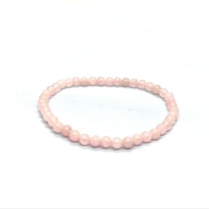 Rose Quartz 4mm Polished Bead Bracelet