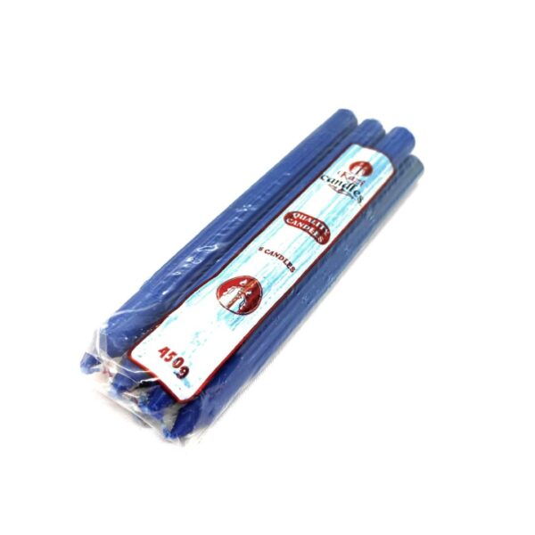 Fluted Candle 6 Pack (Blue)