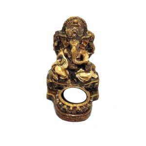 Ganesh Candle Holder (Gold)