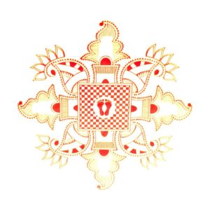 Rangoli Red Sticker (B)