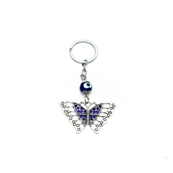 Evil Eye Butterfly Keyring