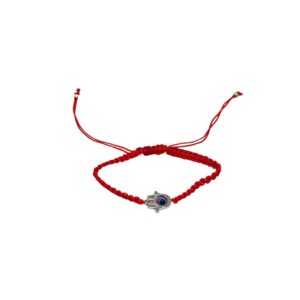 Hamza Hand Drawstring Bracelet Red (EEB063)