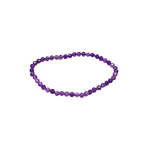 Amethyst 4mm Faceted Bracelet