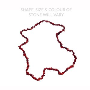 Red Coral Chip Necklace