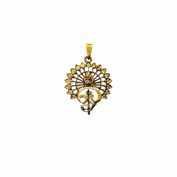 Tamil Om Vel Pendant B (Gold)