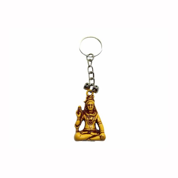 Shiva Plastic Keyring (Light Brown)