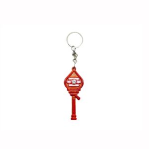 Vel Plastic Keyring (Red & Brown)