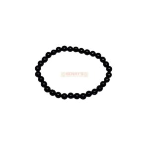 Black Tourmaline 4mm Polished Bead Bracelet