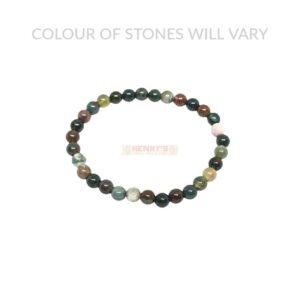 Bloodstone 4mm Polished Bead Bracelet