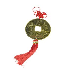 Chinese Coin on Red String 10cm