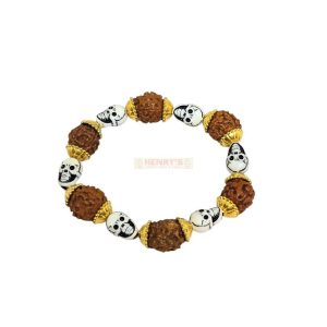 Rudraksh Kali Skull Bracelet
