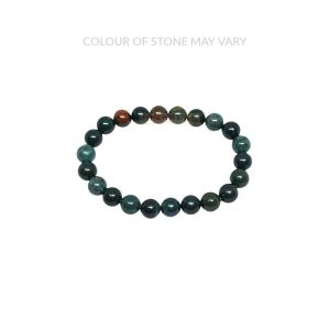Bloodstone 8mm Polished Bead Bracelet