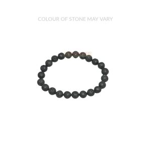Larva Stone 8mm Bead Bracelet