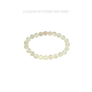 Moonstone 8mm Polished Bead Bracelet