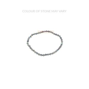 Labradorite Faceted 4mm Bead Bracelet