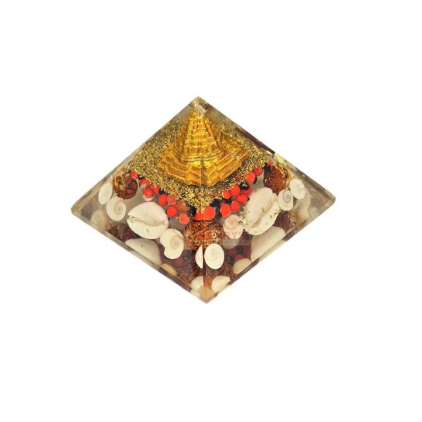 Shri Yantra Gomti Chakra Orgonite Pyramid (Small)
