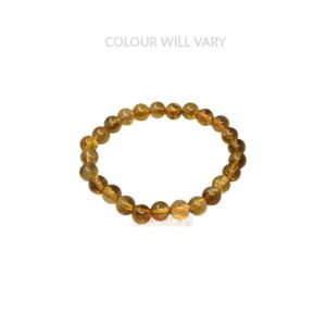 Citrine 8mm Polished Bead Bracelet