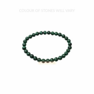 Malachite 4mm Polished Bead Bracelet