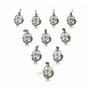 Pendant 10 Pack - Peacock Tamil Om Silver