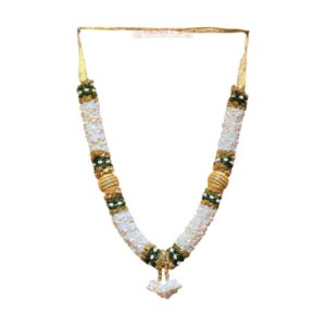 Satin Garland with Ball (White)