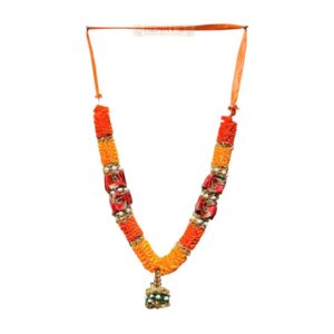 Satin Garland With Rose (Orange)