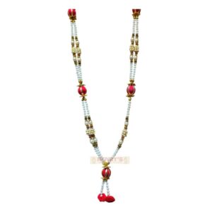 White Bead with Red Ball Garland (Large)