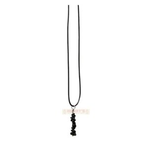 Black Tourmaline Chip String Necklace
