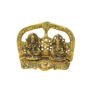 Laxmi and Ganesh Oxidised 1 Diya (101241)