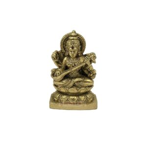 Gold Resin Statue (Saraswati)