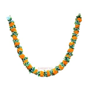 Pom Pom Leaf Garland (Orange)