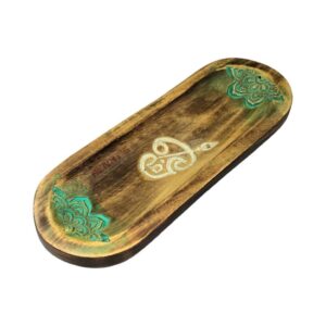Wooden Incense Holder Tamil Om